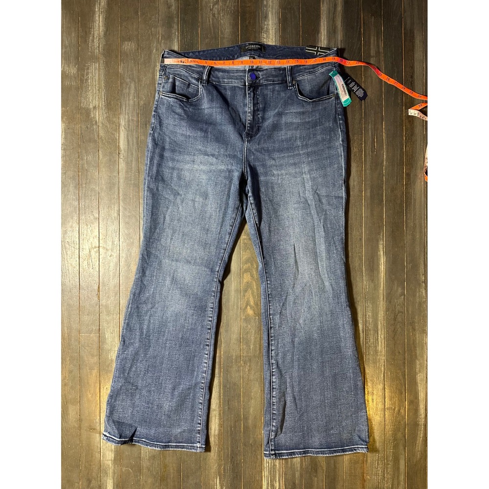 Liverpool Hannah Flare Jeans Womens 20W Blue High Rise Stretch Denim NEW